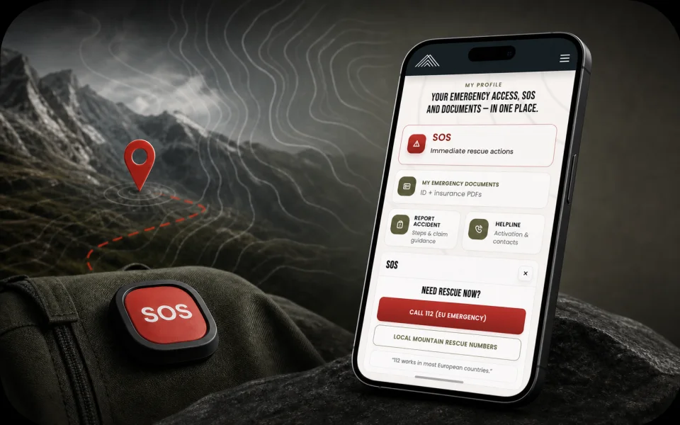 BERG SOS portal app preview